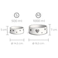 Bild in Galerie-Betrachter laden, Keramik-Hundenapf „Cozy Hearts“ Ø 16,5 cm und Ø 14,5 cm Abmessungen
