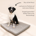 Load image into Gallery viewer, Tierheimhund sitzt auf wasserabweisendem Liegeplatz für Hunde
