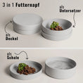 Bild in Galerie-Betrachter laden, 3in1 Funktion des Futternapfs aus Silikon mit Deckel.