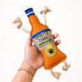 Load image into Gallery viewer, Hundespielzeug Spritz Time aus Veloursleder und Naturmaterialien