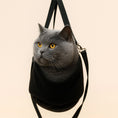 Bild in Galerie-Betrachter laden, Tragetasche mit Katze – sicherer, gepolsterter Platz für unterwegs.