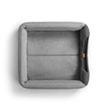 Bild in Galerie-Betrachter laden, Graues 2-in-1 Haustierbett von Rexproduct aus robustem Stoff – wandelbar zwischen geschlossener Höhle und offenem Liegeplatz, modernes minimalistisches Design. Ansicht von oben
