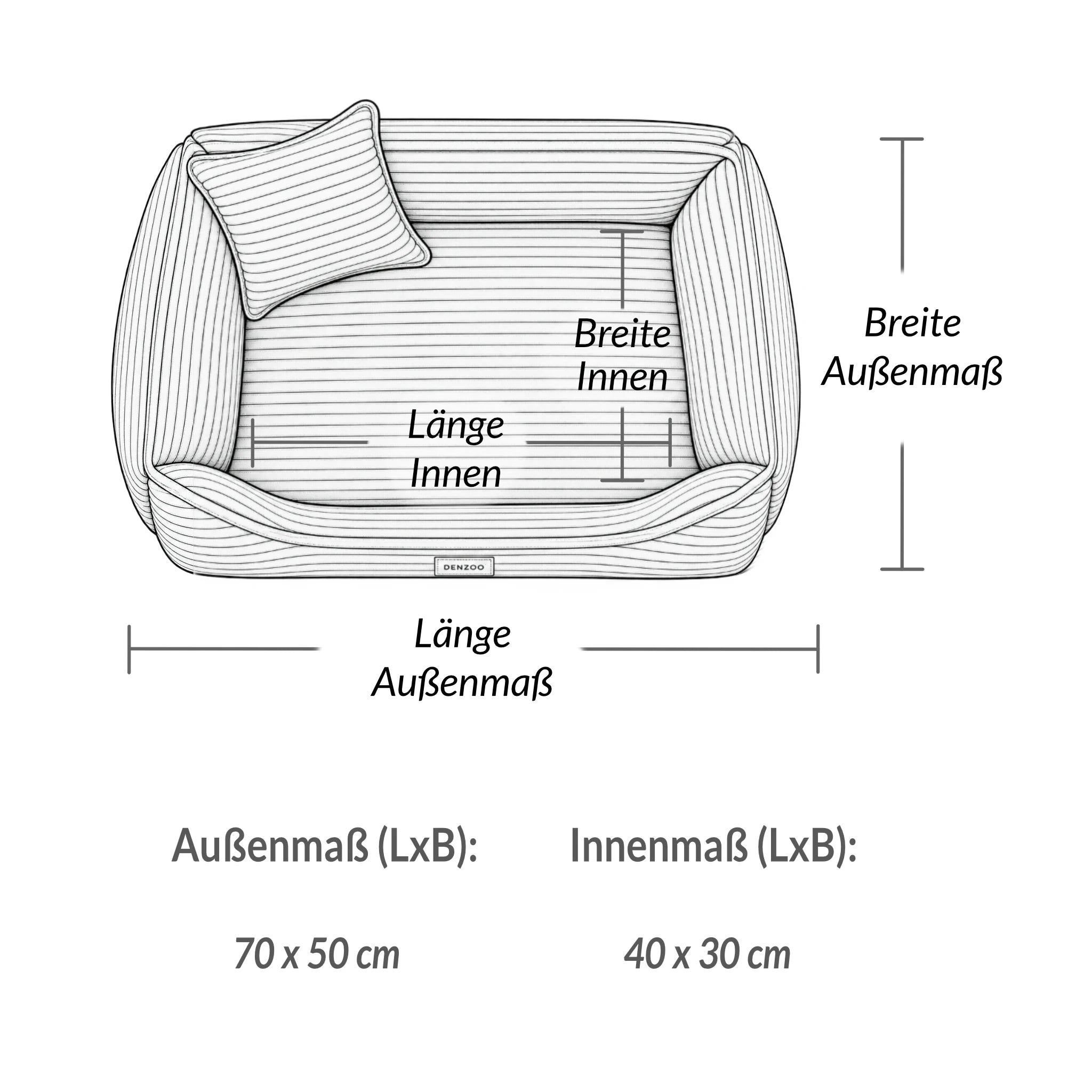 Orthopädisches Katzenbett „CORD“ – weich, formstabil & hochwertig | Made in EU