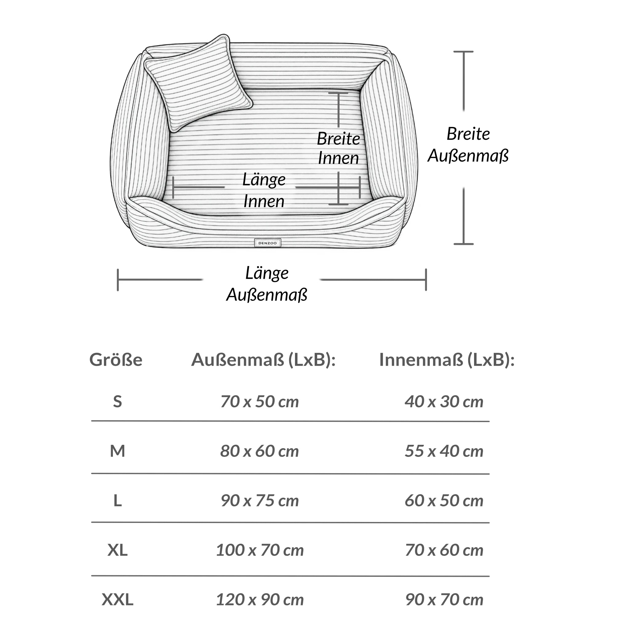 Orthopädisches Hundebett „CORD“ – weich, formstabil & hochwertig | Made in EU