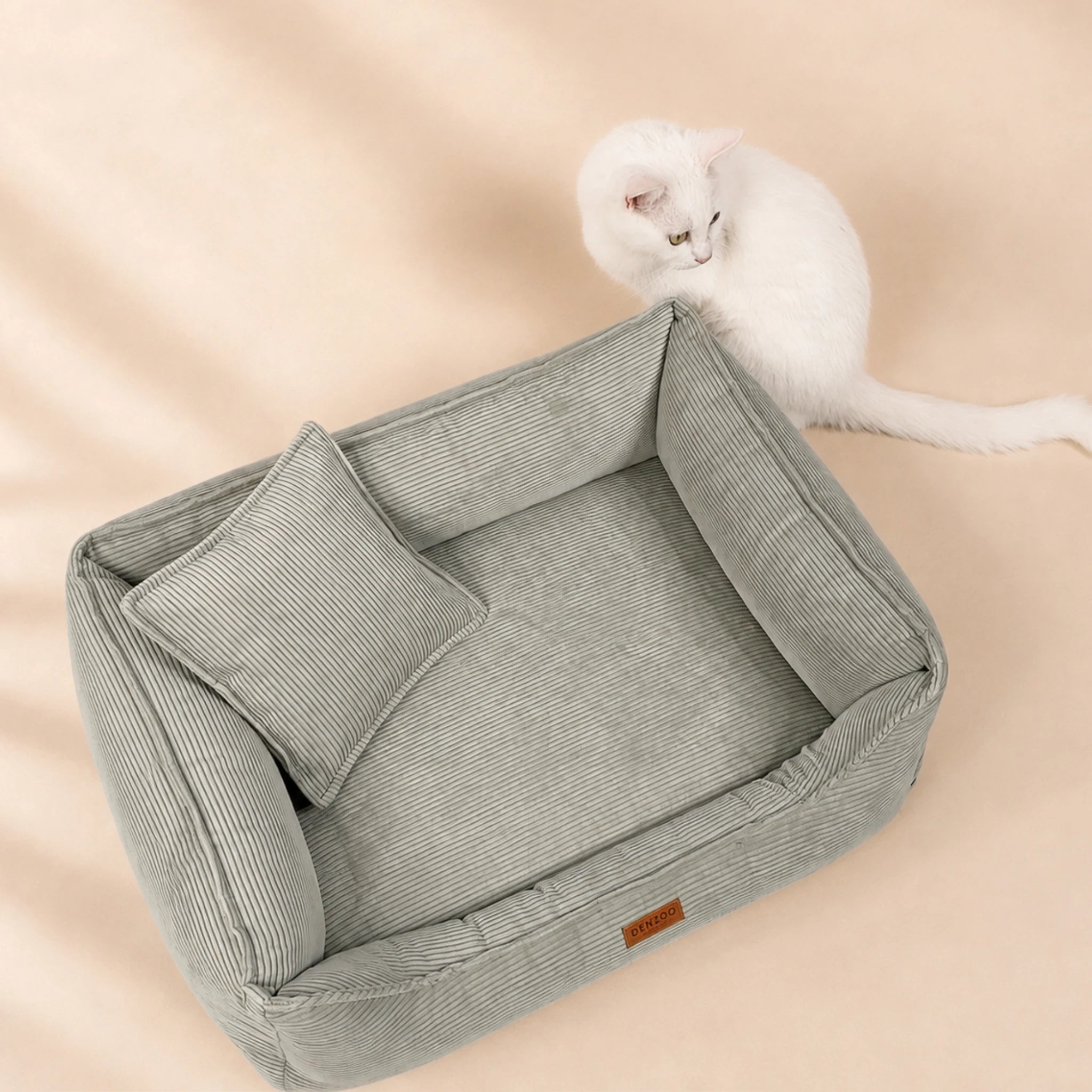 Orthopädisches Katzenbett „FINE CORD“ – weich, formstabil & hochwertig
