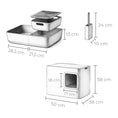 Load image into Gallery viewer, Abmessung Nachhaltige Katzentoilette aus 100 % recyceltem ABS
