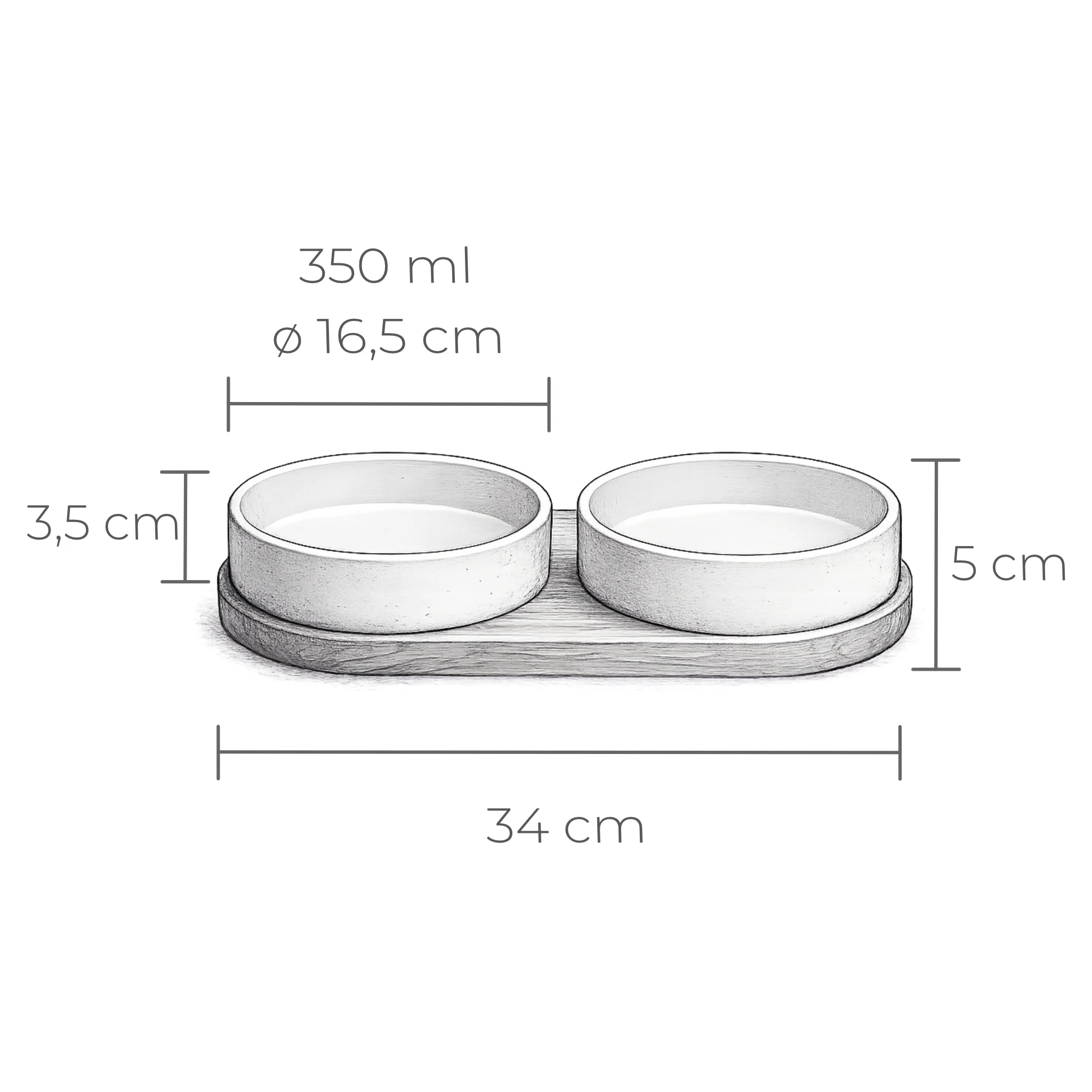 Designed by Lotte Katzennapf-Set Lojs mit 2 × 350 ml Fassungsvermögen