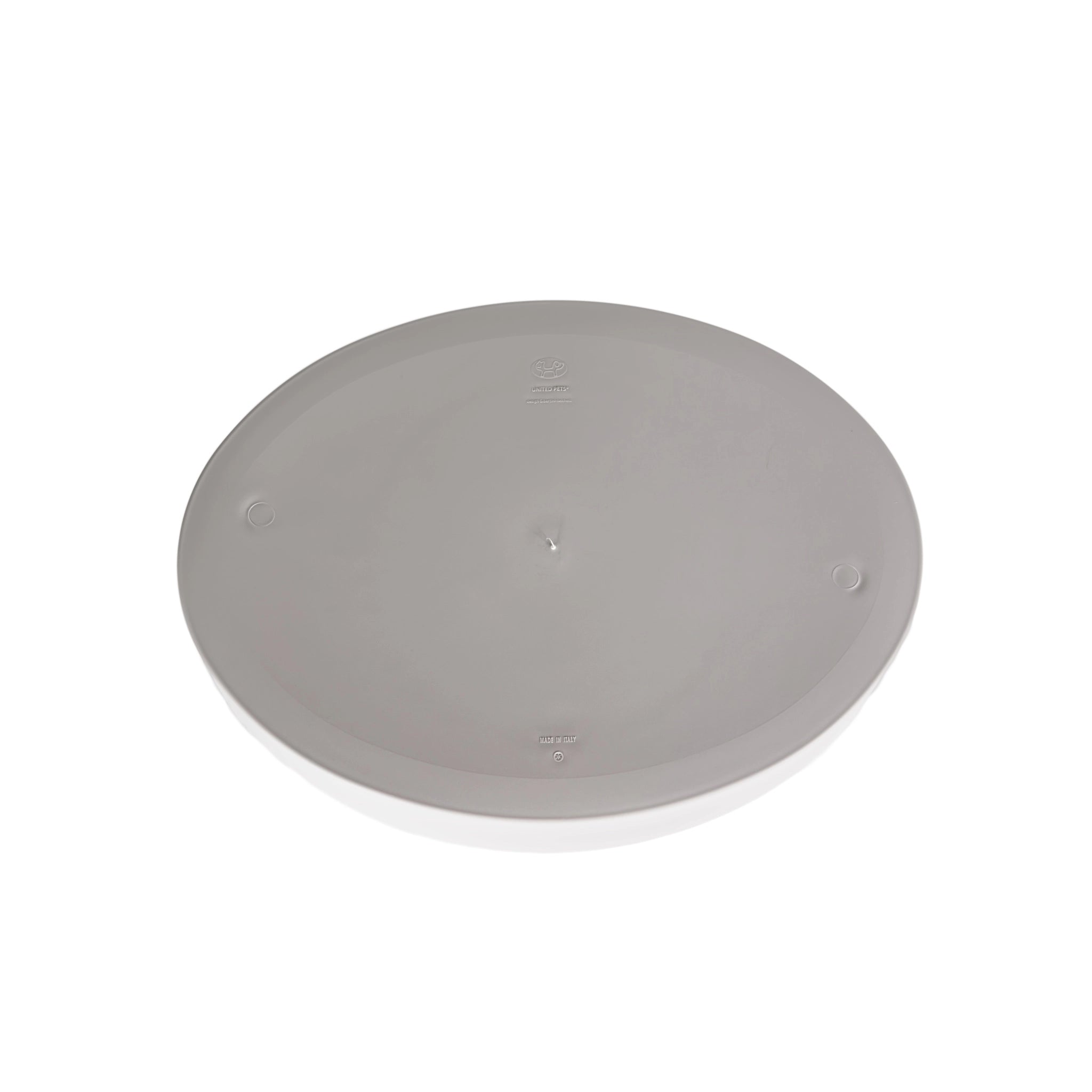 Design-Katzenklo-Set in Grau - Unterseite. Hochwertig gefertigt in Italien.