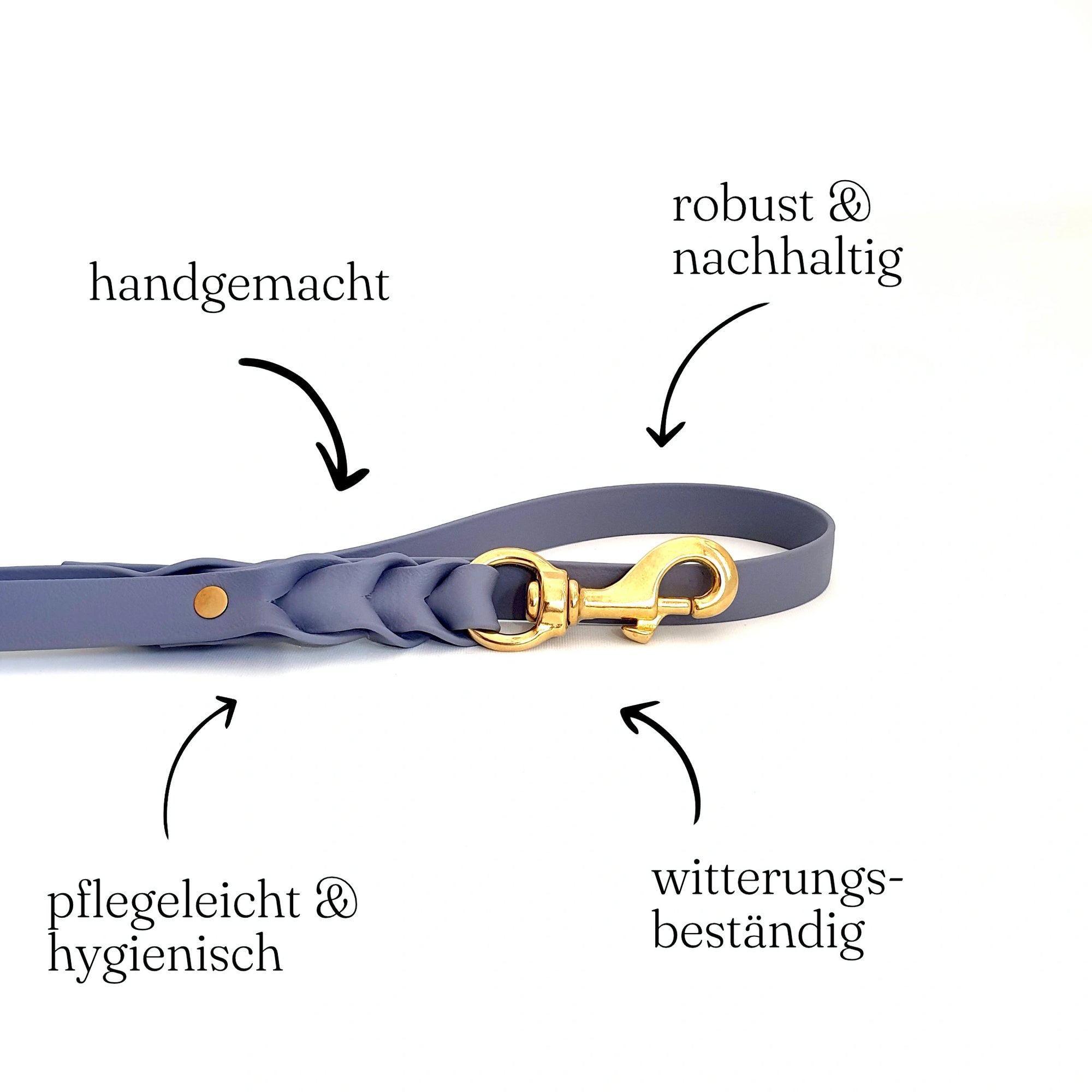 Eigenschaften Geflochtener Leinenanfang aus Biothane.