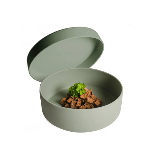 Silikon Futternapf mit Deckel für Hunde & Katzen – 3-in-1