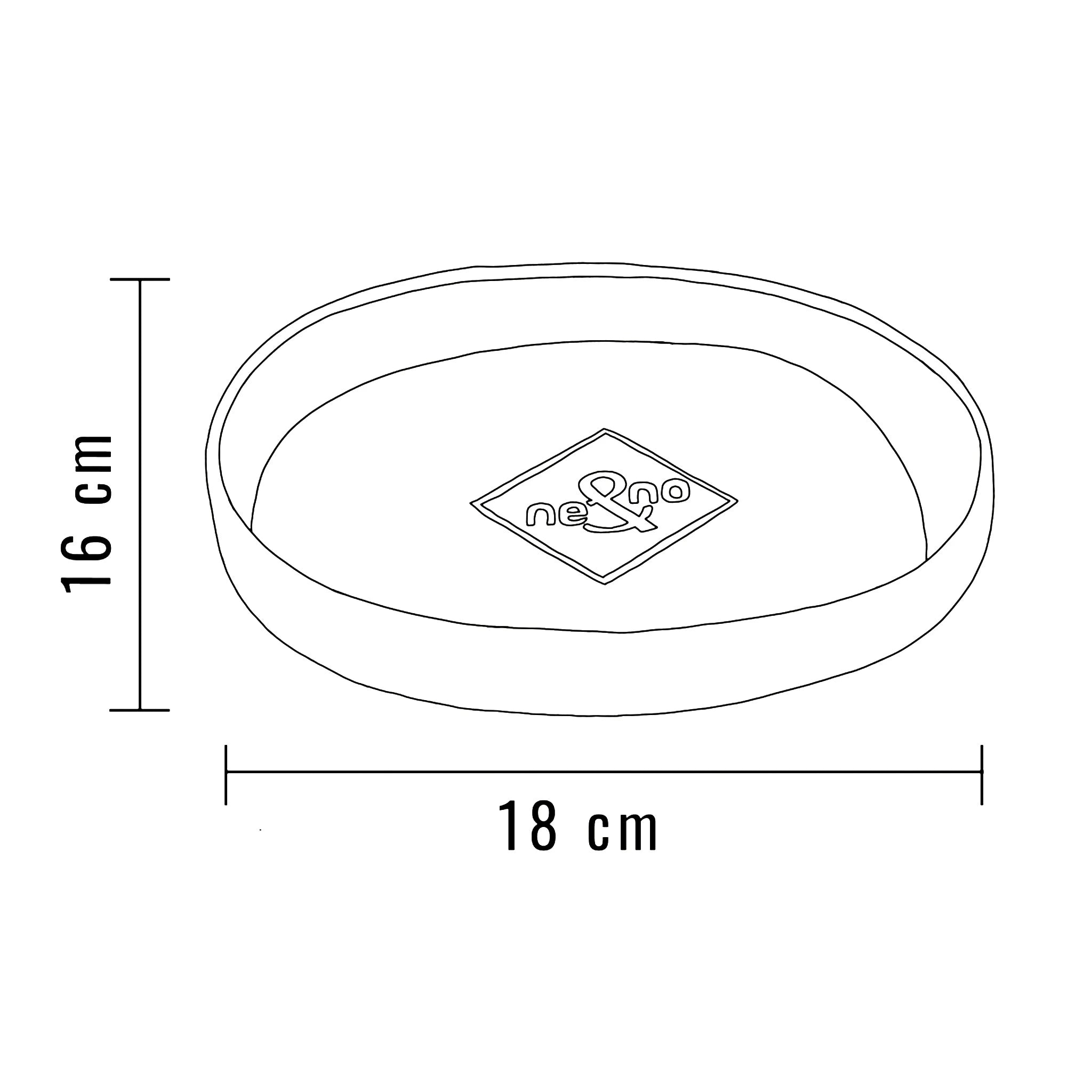Flacher Silikon-Futternapf – ca. 16 × 18 cm