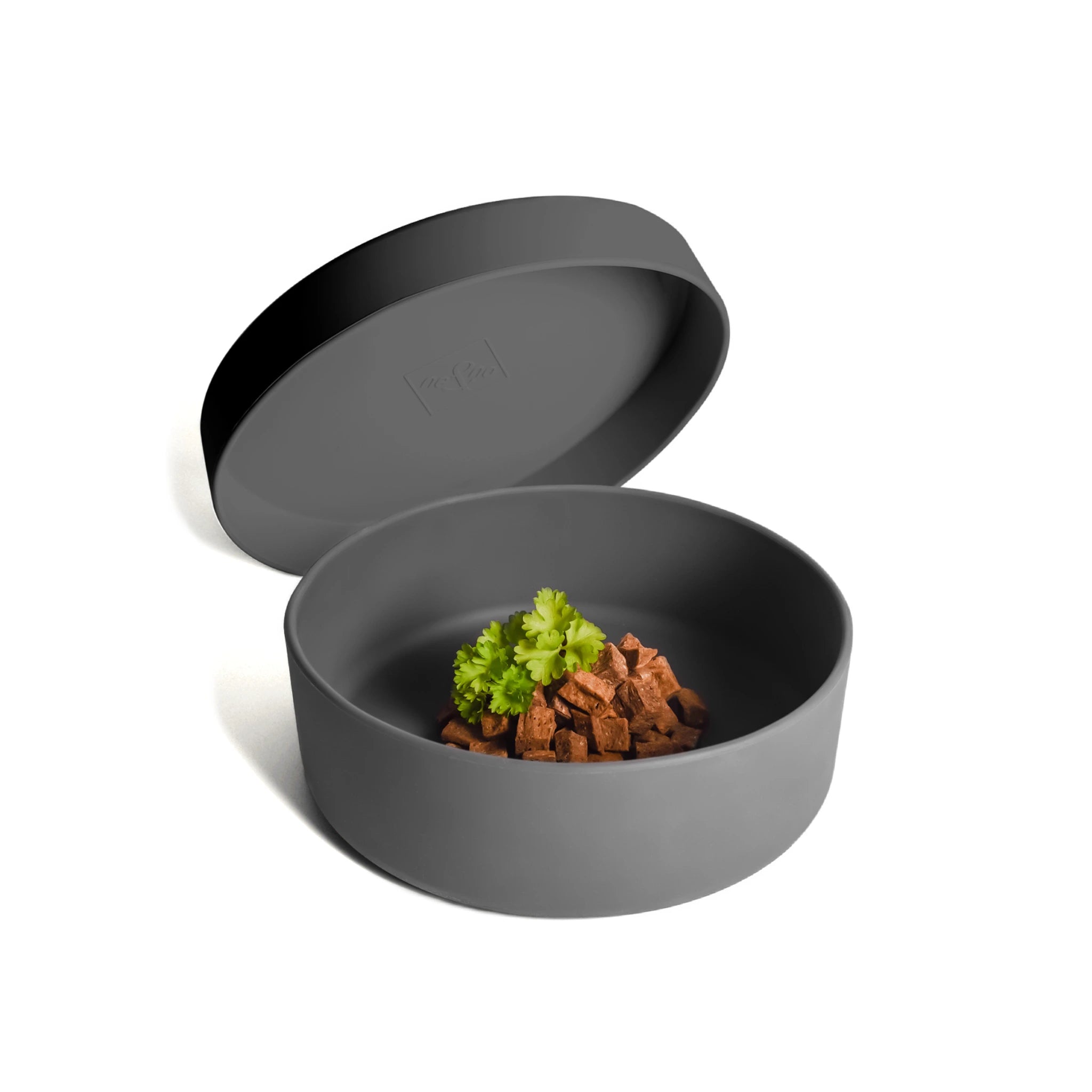 Silikon-Futternapf mit Deckel – 3-in-1-Funktion, luftdicht & rutschfest.