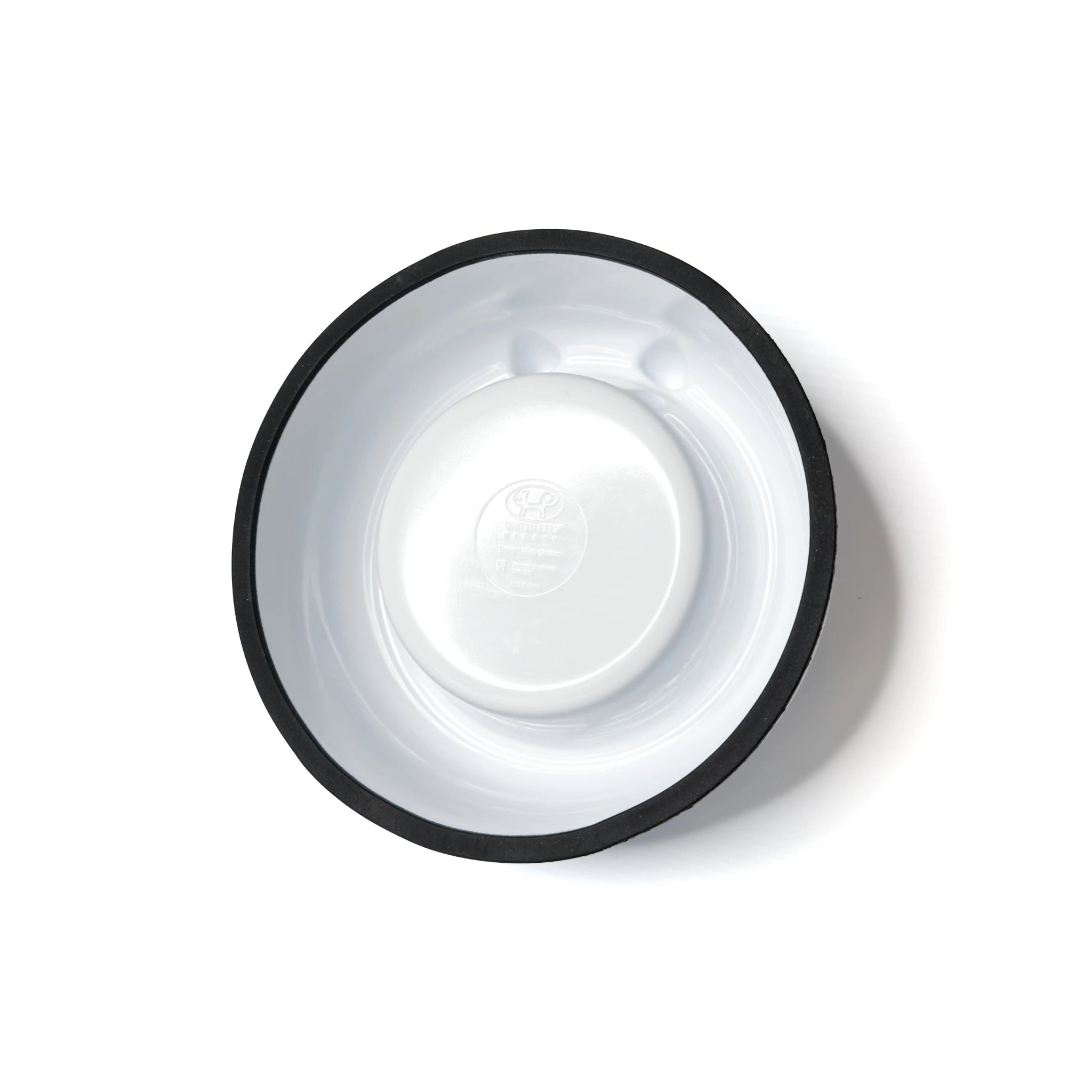 Unterseite Futternapf Bunny in Weiß – stabiler Melamin-Napf mit rutschfester Basis