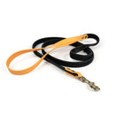 GULA Hundeleine – schwarze Leine mit orangem Griff.