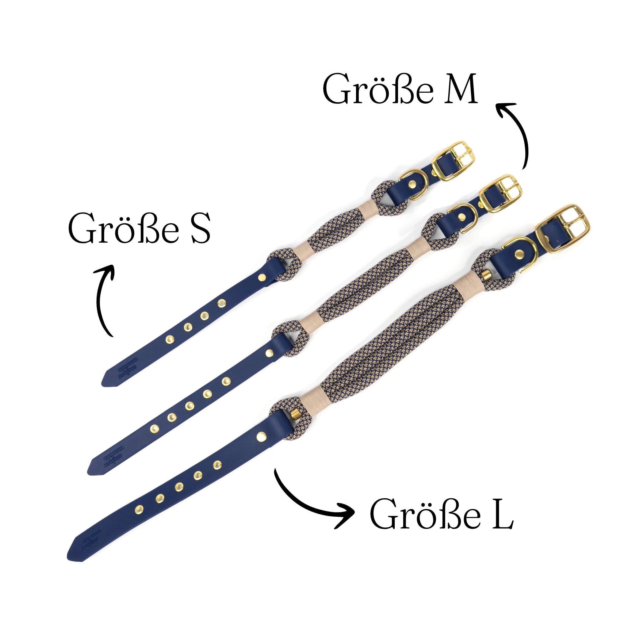 Hundehalsband Minuit – Tau & Biothane, handgefertigt in Frankreich in Größen S,M,L.