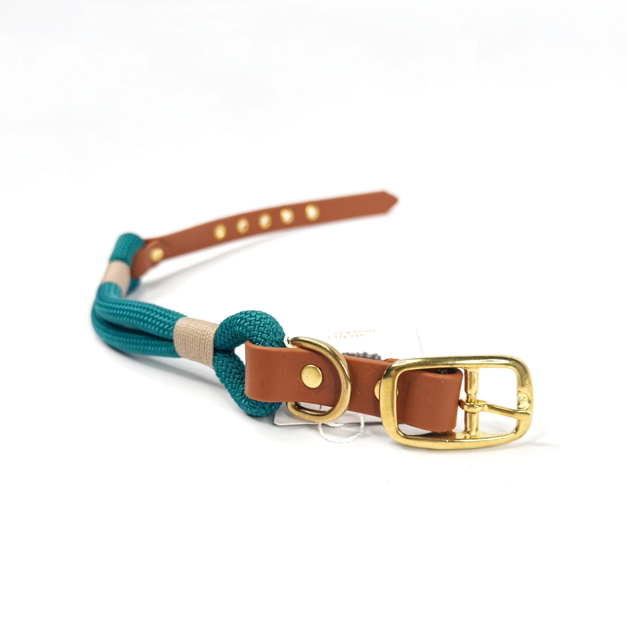 Hundehalsband Minuit in Grün – Tau & Biothane, handgefertigt in Frankreich.