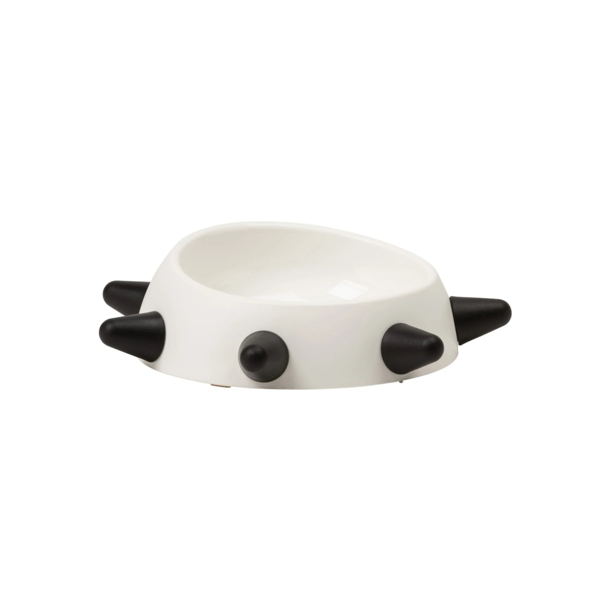 Hundenapf in weiß mit schwarzen Spikes 500 ml