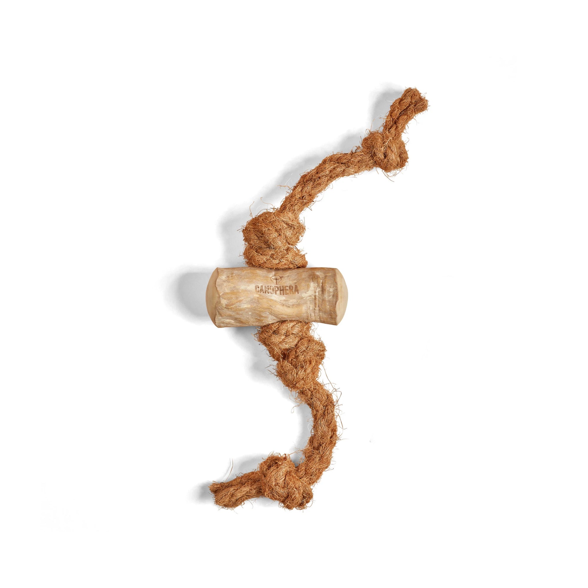 Hundespielzeug aus Kaffeeholz und Kokosseil