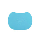 blaue Katzenstreumatte mit Struktur und geprägtem Tiermotiv – rutschfest & pflegeleicht.