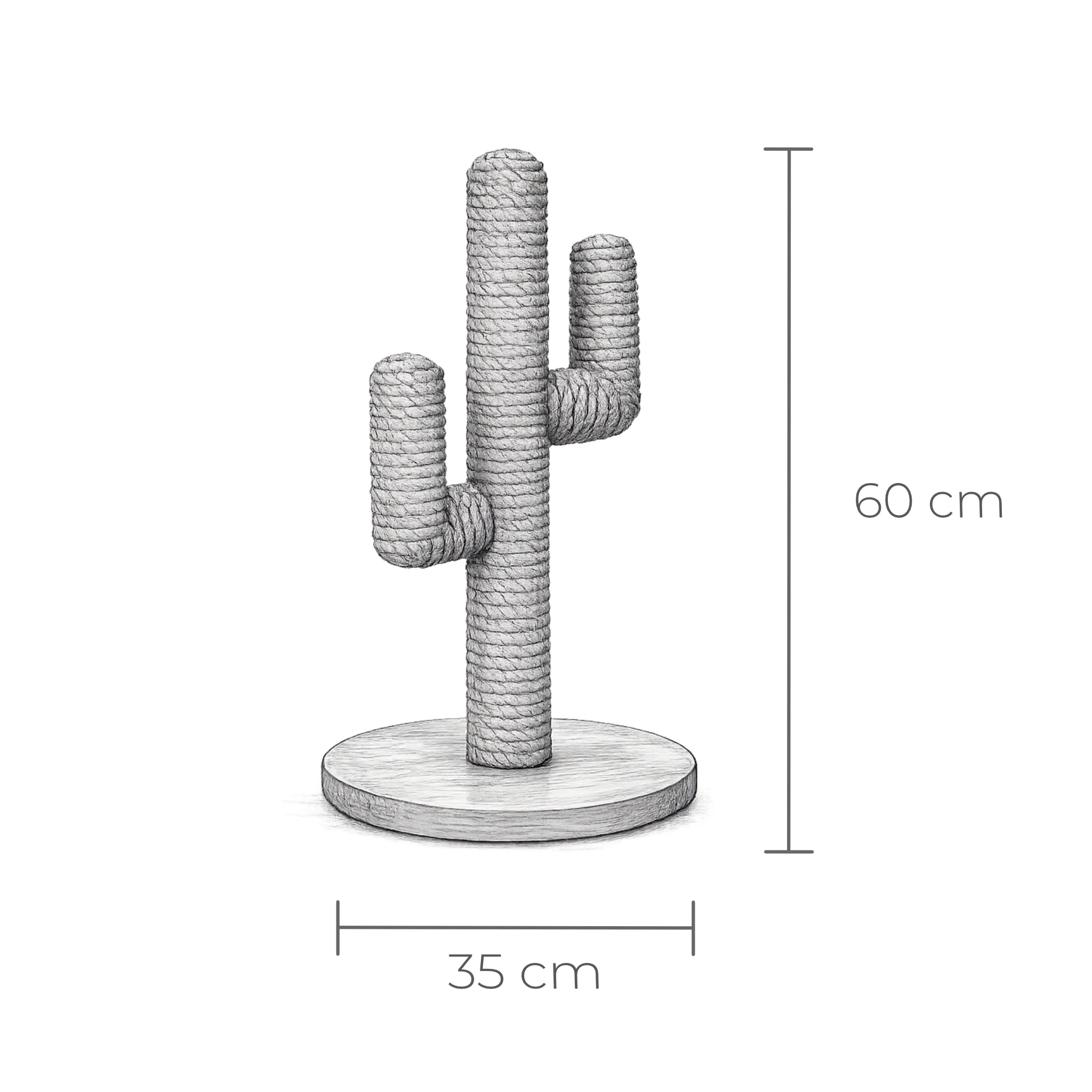Kratzbaum für Katzen aus Hanfseil "Cactus"