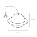 Load image into Gallery viewer, Abmessung Designed by Lotte Kratzball Wiggly aus Gummiholz mit Juteseil und Spielangel mit Federn – hochwertiges, natürliches Kratzspielzeug für Katzen.
