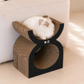 Load image into Gallery viewer, Kratzmöbel aus Wellpappe für Katzen „Faye“ – Kratz- & Liegeplatz
