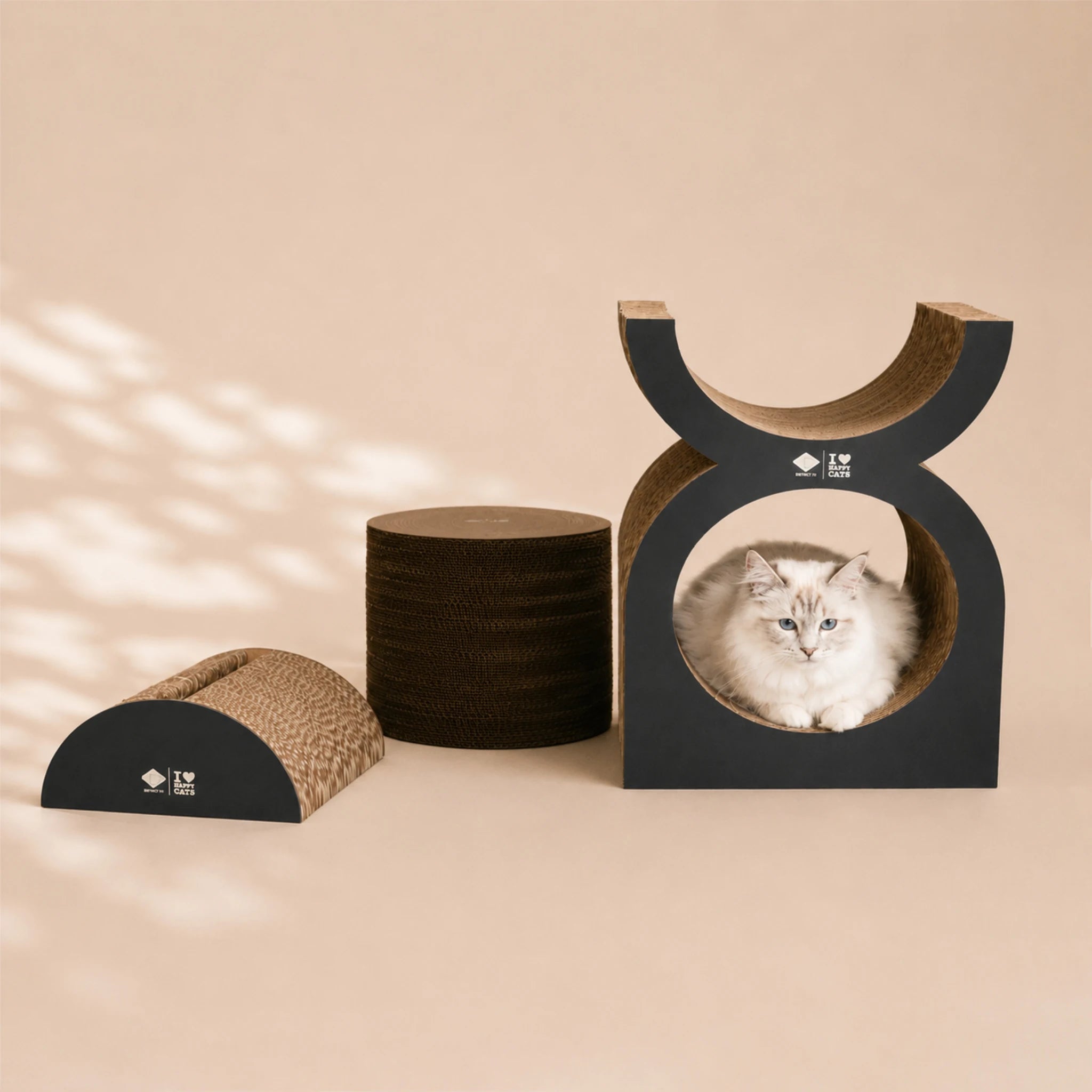 Kratzmöbel aus Wellpappe für Katzen „Faye“ – Kratz- & Liegeplatz