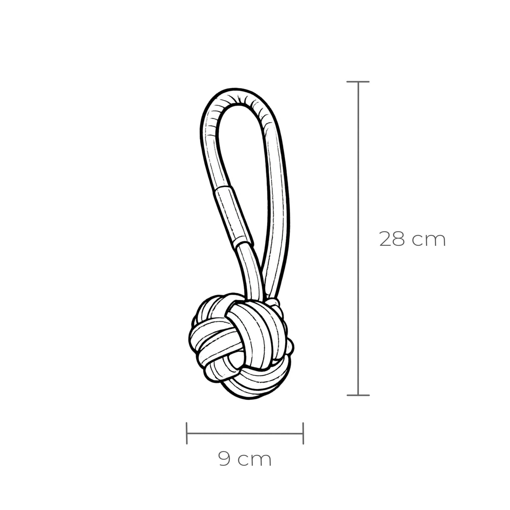 Robust throwing toy / Suede sling ball