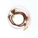 Freihandleine Minuit aus Tau & Biothane – 3-fach verstellbar in rosa.