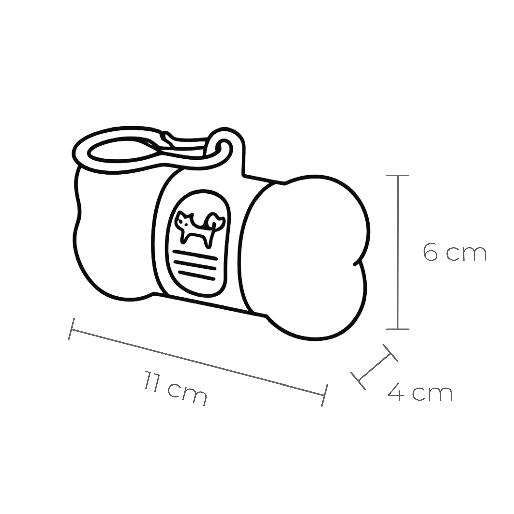 Abmessung Lekkerlibeutel 11 × 4 × 6 cm – kompakt & handlich