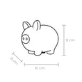 Load image into Gallery viewer, Abmessung Hundespielzeug Piggy aus Naturlatex in Lila
