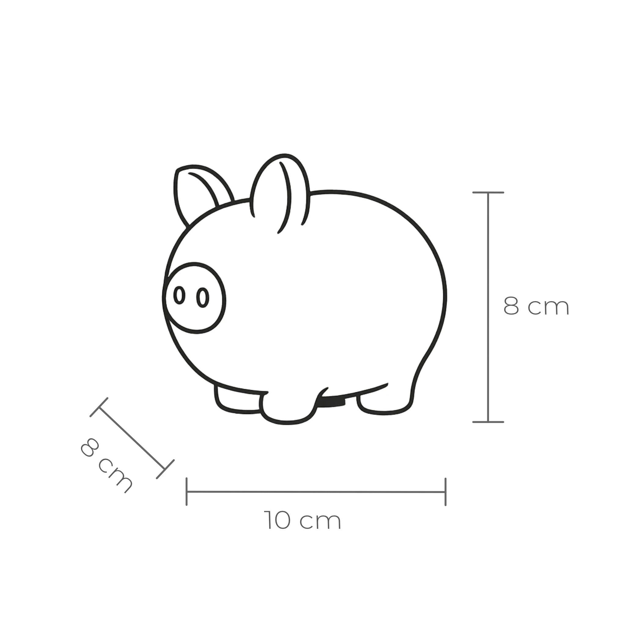 Abmessung Hundespielzeug Piggy aus Naturlatex in Lila